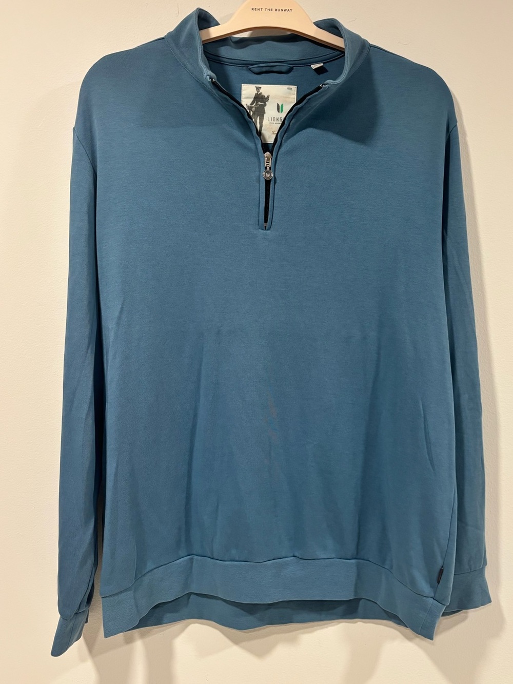 Linksoul Men's Teal Blue Half-Zip Pullover